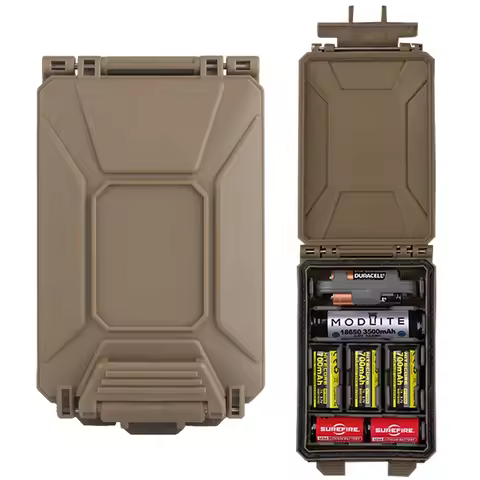 Tactical Battery Storage Box Modular Molle Militar Hunting Vest Carry 18650/AAA/CR123A/18350 Battery