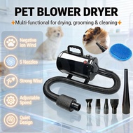 6500W Hair Dryer Dogs Pet Dog Cat Grooming Blower Quick-Dry Warm Wind Fast Blow For Small Medium Lar
