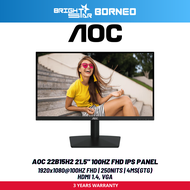AOC 22B15H2 21.5" 100HZ FHD IPS Panel Monitor