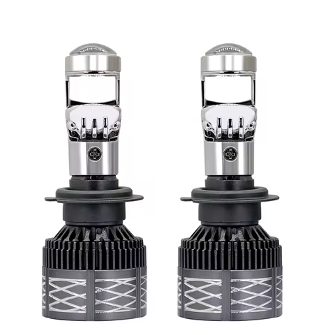 2PCS H13 H4 9004 9007 Work Light Canbus Car Headlight Mini Lens LED Projector Bulb 6000K Auto Motorc