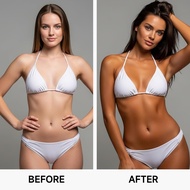 Rupuqira Spray Tan Solution 8.5 fl.oz. - Professional Sunless Tanning Lotion Deep Natural Bronze Glo