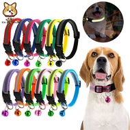 Kolar Anjing Kolar Kucing Haiwan Peliharaan Kolar Pantulan Keselamatan Boleh Laras dengan Loceng Kol