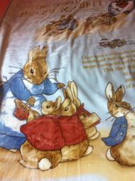 日本製彼得兔毛毯Peter Rabbit 日本原裝進口毛毯 雙人180*230cm比得兔毛毯粉紅色粉藍色米黃色
