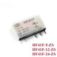 2Pcs/1pc HF41F 41F Industrial Relay Subminiature Power Relay HF41F-24-ZS HF41F-12-ZS HF41F-5-ZS 6A D