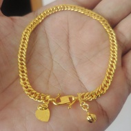 Gelang Rantai Lipan Mini Lapis Emas Gold Plated