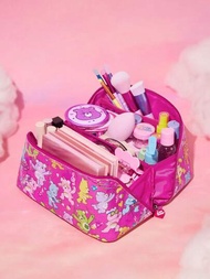 SHEIN X Care Bears 紫色心型熊貓化妝包