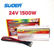 อินเวอร์เตอร์ SUOER 24V 1500w Inverter Modified Sine Wave ตัวแปลงไฟแบตเตอรี่ ตัวแปลงไฟ 24v เป็น 220v