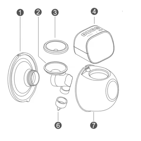 XIMYRA Wearable Breast Pump Accessories Silicone Flanges Breast Shield Valve Diaphragm Linker Collec