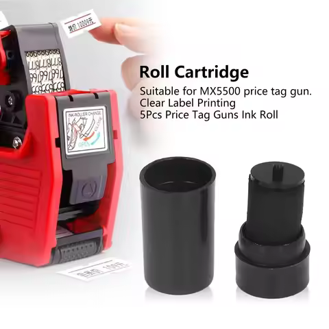 Ink Roll Refill Roller Cartridge 20mm Accessory Set Kit for MX5500 Labeller Label Ink Roll Roll Cart