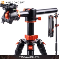 K&F Concept Camera Tripod 22lbs/10kg Load Flexible Travel Tripod 67”/1.7m Aluminium Tripod for Canon