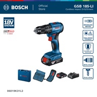 BOSCH GSB 185-LI Brushless Cordless Impact Drill With 2 Batteries - 06019K31L2