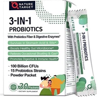 ▶$1 Shop Coupon◀  Probiotics for Digestive Health 100 Billion CFUs for Women Men with Multi Enzymes