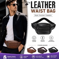 ANVCO Waist Bag PU Leather Casual Wear Motorcycle Accessories Pouch Bag Men Beg Pinggan Lelaki Push 