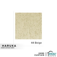 KKBS CURTAIN Haruka Sheer Curtain Fabric Cut by Meter - Beige (126")