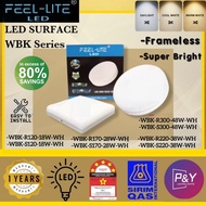 FEEL LITE LED SURFACE WBK 28W/38W/48W 6400K/4000K/3000K 3 COLOUR ROUND/SQUARE