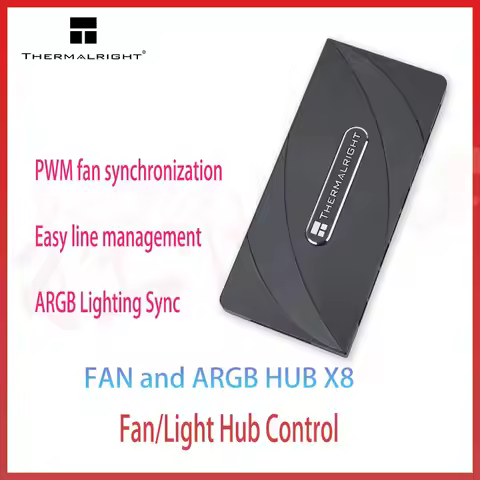 Thermalright Fan PWM HUB X8 Motherboard SYNC/4 PIN PWM + 3 PIN+5V ARGB 140X64x16mm