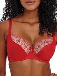 Women's Hallie Underwire Plunge Bra, Chili Red, 36GG