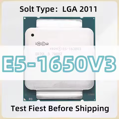 Xeon E5-1650V3 CPU 6-Cores 12-Threads 3.5GHz 15MB 140W LGA2011-3 for X99 Server Motherboard E5 1650 