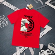 EVISU/God of Fortune 2026 Early Spring New Style Short-Sleeved T-Shirt Men Style Women Couple Style 