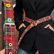 4-1Pc Y2K Dopamine Flower Deco Belt - American High Street Waistband - Adjustable Waist Strap - Flor