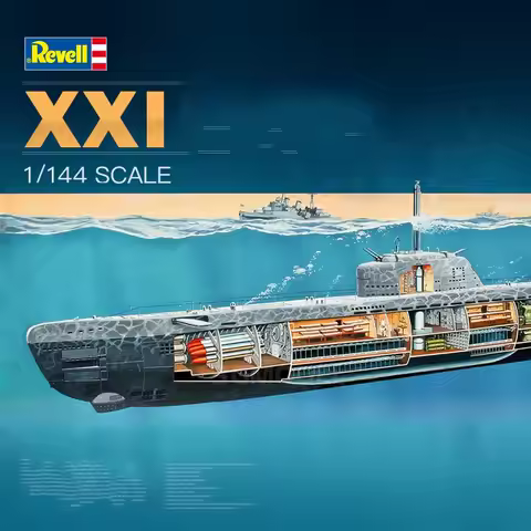 Revell 05078 1/144 Scale XXI Submarine Model Assembly Model Building Kits For Adults Hobby Collectio