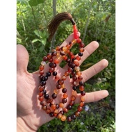 TASBIH GELANG BATU AKIK YAMAN HITAM 8MM  SULUH MERAH 99/100 BIJI SULAIMAN MADU AGATE 🔥🔥🔥