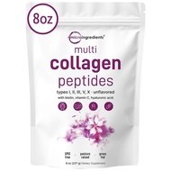 Micro Ingredients Multi-Collagen Peptide Powder, 8 Ounces
