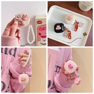 ins case For Baseus Bowie E19 / E16 Case Cartoon cute with keychain Pendant Silicone Earphone Cover 