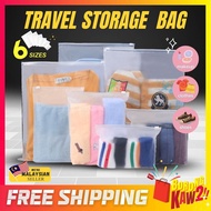 Zip Lock Travel Bag Double Matte Plastic Organizer Packaging Clothes Shoes Makeup Storage Zip Beg Baju Kasut 旅行包