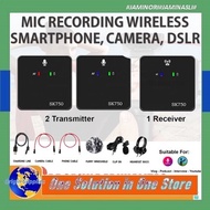 Mini Wireless Microphone Sk750 - 2 Transmitter 1 Receiver