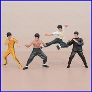 SQ3 4pcs Bruce Lee Action Figure Jeet Kune Do Model Dolls Toys For Kids Home Decor Gifts Collections