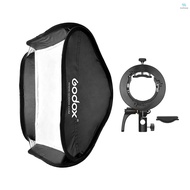 Godox 60 * 60cm/24 * 24inch Flash Softbox Diffuser with S2-type Bracket Bowens Mount Carry Bag for Flash Speedlite Compatible with Godox AD200Pro/V1 series/TT350 series/V860Ⅱ serie