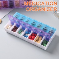smiles|  Daily Pill Box Travel Pill Container 7 Day Weekly Am Pm Pill Organizer 14 Compartments Twic