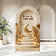 Eid Mubarak Arch Backdrop Cover Islamic Mosque Ramadan Aladdin Golden Moon Lantern Birthday Party Ba
