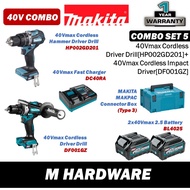 Makita 40Vmax Christmas Combo Set 5 ( HP002GD201 + DF001GZ ) [ HP002 + DF001 ]