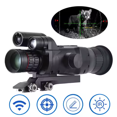 Henbaker CY900 Digital Night Vision Scope Tactical Telescope Monoculars for Hunting Built in Rangefi