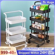 ✉3-5 Layer Trolley Cart Organizer Shelf Storage Rack with Wheels kitchen bathroom Utility Trolley Ca