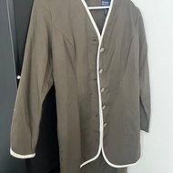 HIJAU Dark green blazer dress green suit dress dress suit/