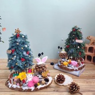 永生雪松聖誕樹手作材料包DIY有附教學製作影片USB夜燈松果發光屋