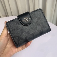 กระเป๋าสตางค์แฟชั่นสตรีขนาดกลางมีซิปกระเป๋าใส่เหรียญมีหลายจุดใส่บัตร C0082