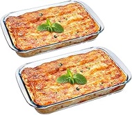Glass Baking Dish for Oven Glass Pan for Cooking Oblong Casserole Dish Rectangular Baking Pan Glass