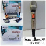 Microphone Wireless SoundBest CK 213 Original 2 Mic Wireless Original