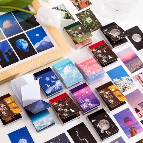 50 Sheets Per Book World Scenery Sticker Book Journal Diy Scrapbook Memo Creative Stationery Sticker