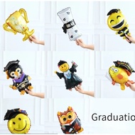 Mini Graduation Balloon Graduation Season Doctorial Hat Decorative Balloon Cartoon Graduation Certif