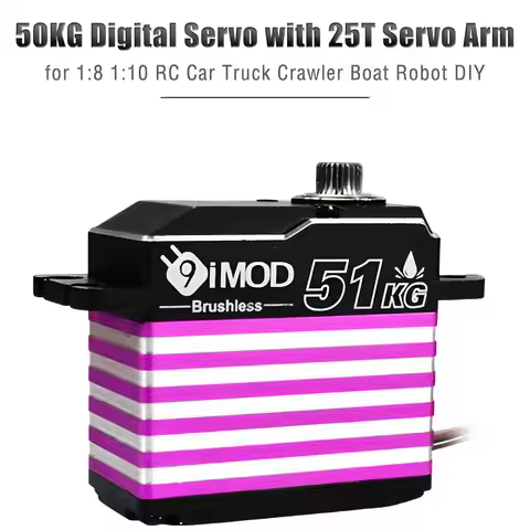 Custom Model 9IMOD Brushless Servo IP67 25/35/45/51/71KG Servo for 1:5 1:8 1:10 RC Car Boat Robot DI