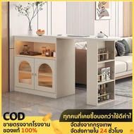 maple Hom โต๊ะบาร์ เคาน์เตอร์บาร์หรูหรา โต๊ะอาหาร สามารถปรับทิศทางได้ 360° ความจุสูง ปรับได้อย่างอิส