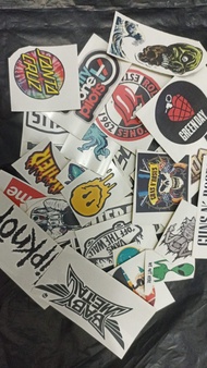 Tempelan Sticker Logo Brand&Band Aesthetic Glossy HD / 25-50 Pcs / Stiker Glossy Cromo / Anti Panas