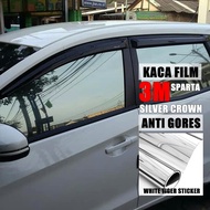 KACA FILM MOBIL ONE WAY 3M SPARTA SILVER ANTI PANAS SINAR MATAHARI KACA FILM ANTI GORES HARGA PROMO 