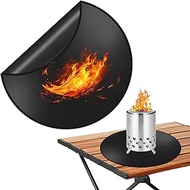 UNIFAMILY Tabletop Fire Pit Mat, Silicone Grill Mat for Solo Stove, Fireproof Heat Resistant Under Grill Mat, Easy to Clean Oilproof Fire Mat for Fire Pit for Table Top Protection