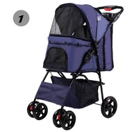 MJ - รถเข็นสัตว์เลี้ยง รถเข็นสัตว์ 4 ล้อ รถเข็นสุนัข รถเข็นแมว รับน้ำหนักได้ถึง 15 กิโลกรัม